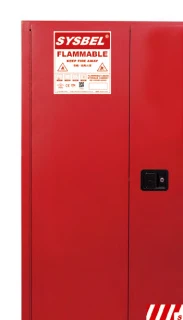 Red Safety Cabinet for storing paintings