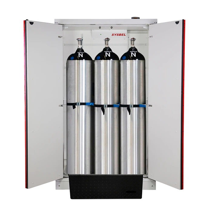 Sysbel 30-Minute Red Three-Cylinder EN 14470-2 Fire Resistant Gas Cylinder Cabinets Sysbel 30-Minute Red Three-Cylinder EN 14470-2 Fire Resistant Gas Cylinder Cabinets