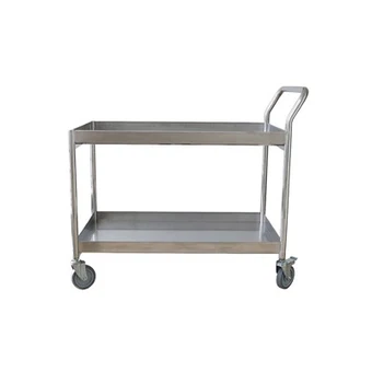 Sysbel 2 līmeņu nerūsējošā tērauda laboratorijas grozs uz riteņiem