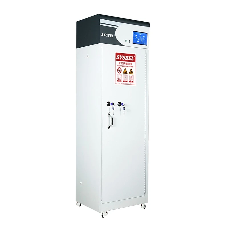 White Ductless Filtered Chemical Storage Cabinet | Filtering Safety Storage Cabinet - SYSBEL suppliers